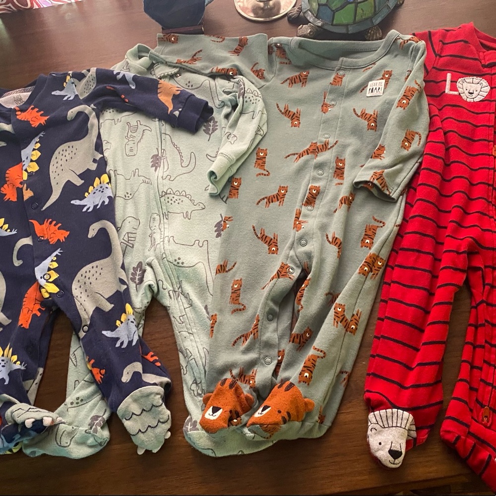 4 Footie Pajama 9 months bundle